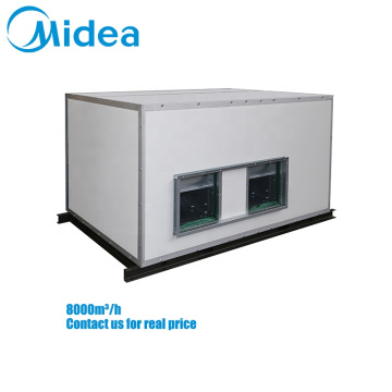Midea ahu 380-415V-3Ph-50Hz 50.8kw 8000 horizontal type return air condition air handling unit prices ahu